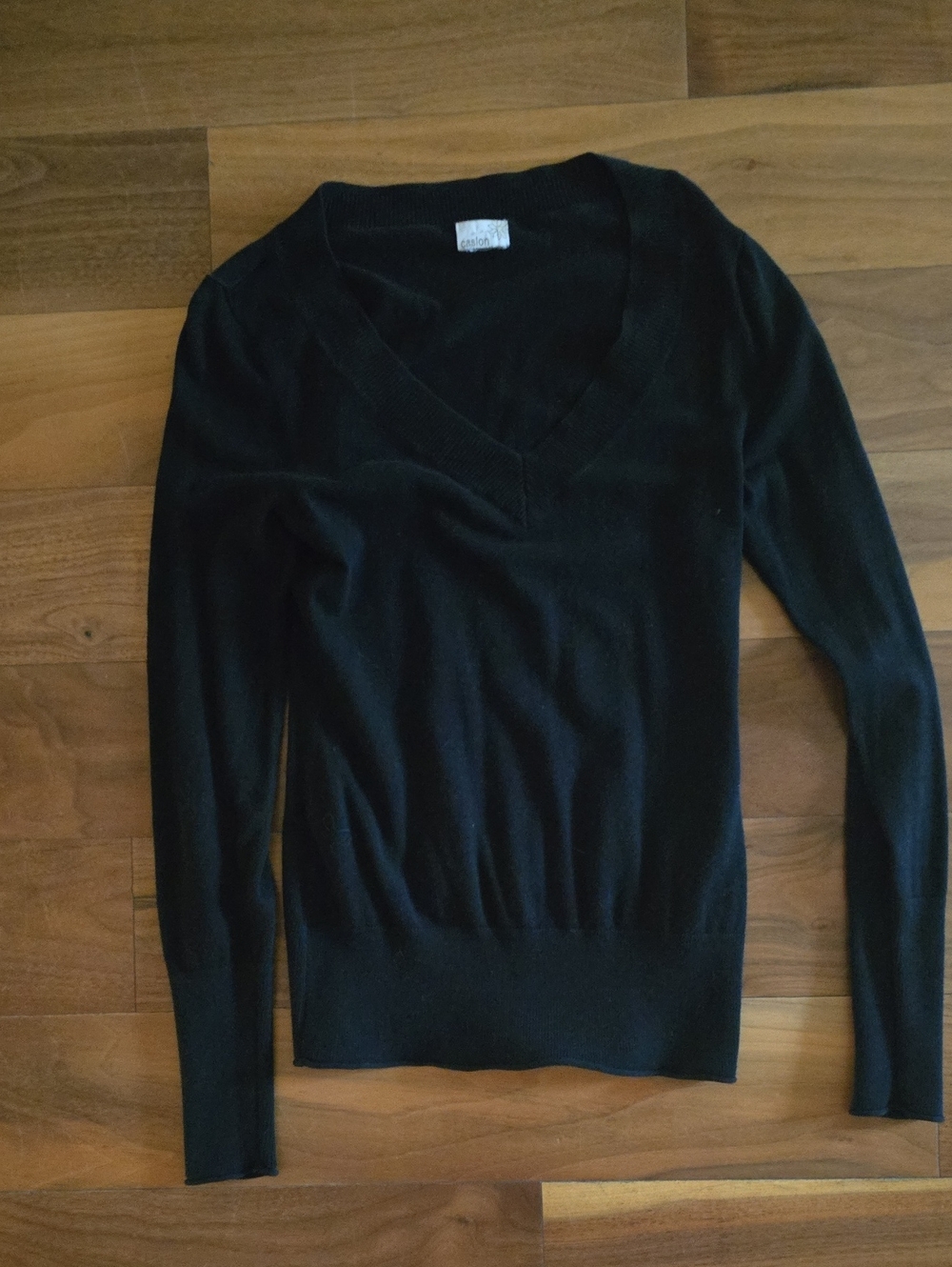 Caslon Black V-Neck Slim Fit Sweater
